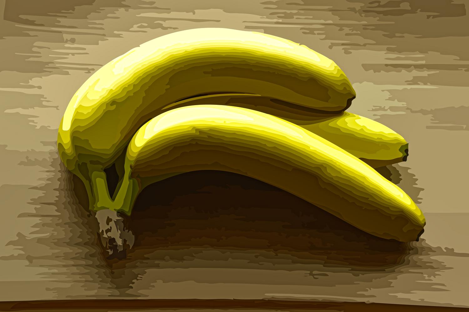 Still life of bananas - The simple made extraordinary # 1 - Techno-Impressionist Museum - Techno-Impressionism - art - beautiful - photo photography picture - by Tony Karp